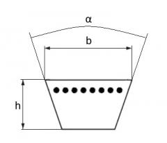 Obrázek: Klínový řemen 17x1000 Li - B 1040 Lw Rubena